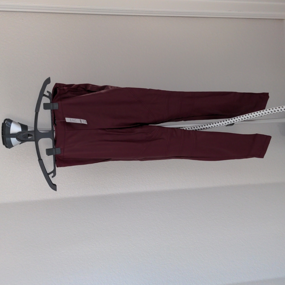 Bebe Red Leather leggings in size 6